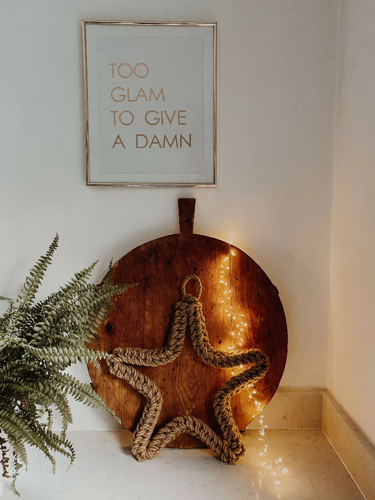 25cm Jute Spring Star Wreath - Image 5