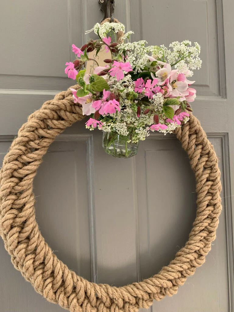 40cm Jute Spring Rope Wreath - Image 3