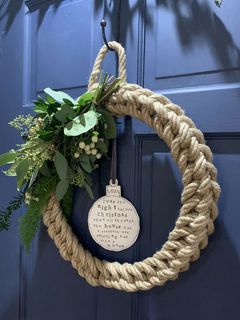 40cm Jute Spring Rope Wreath - Image 7