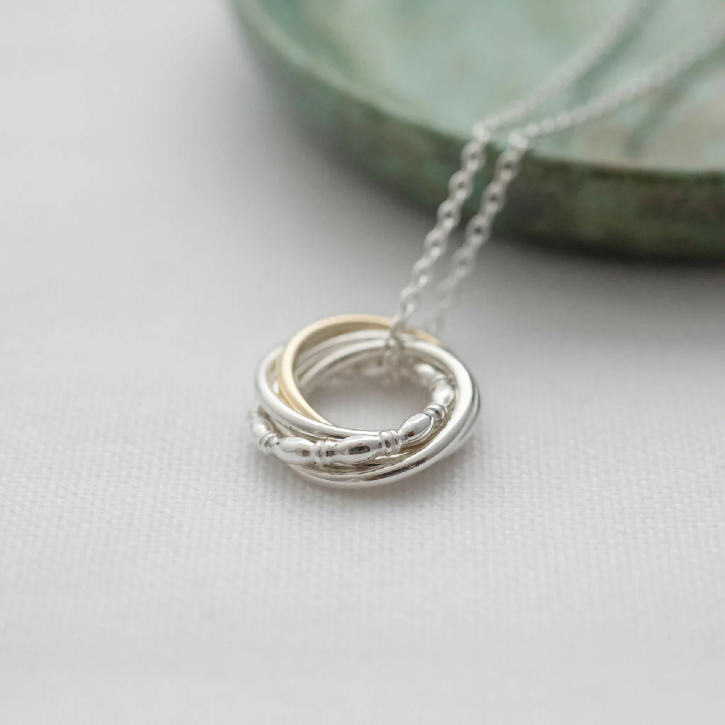 9ct Gold & Silver 50th Birthday Necklace - Image 3