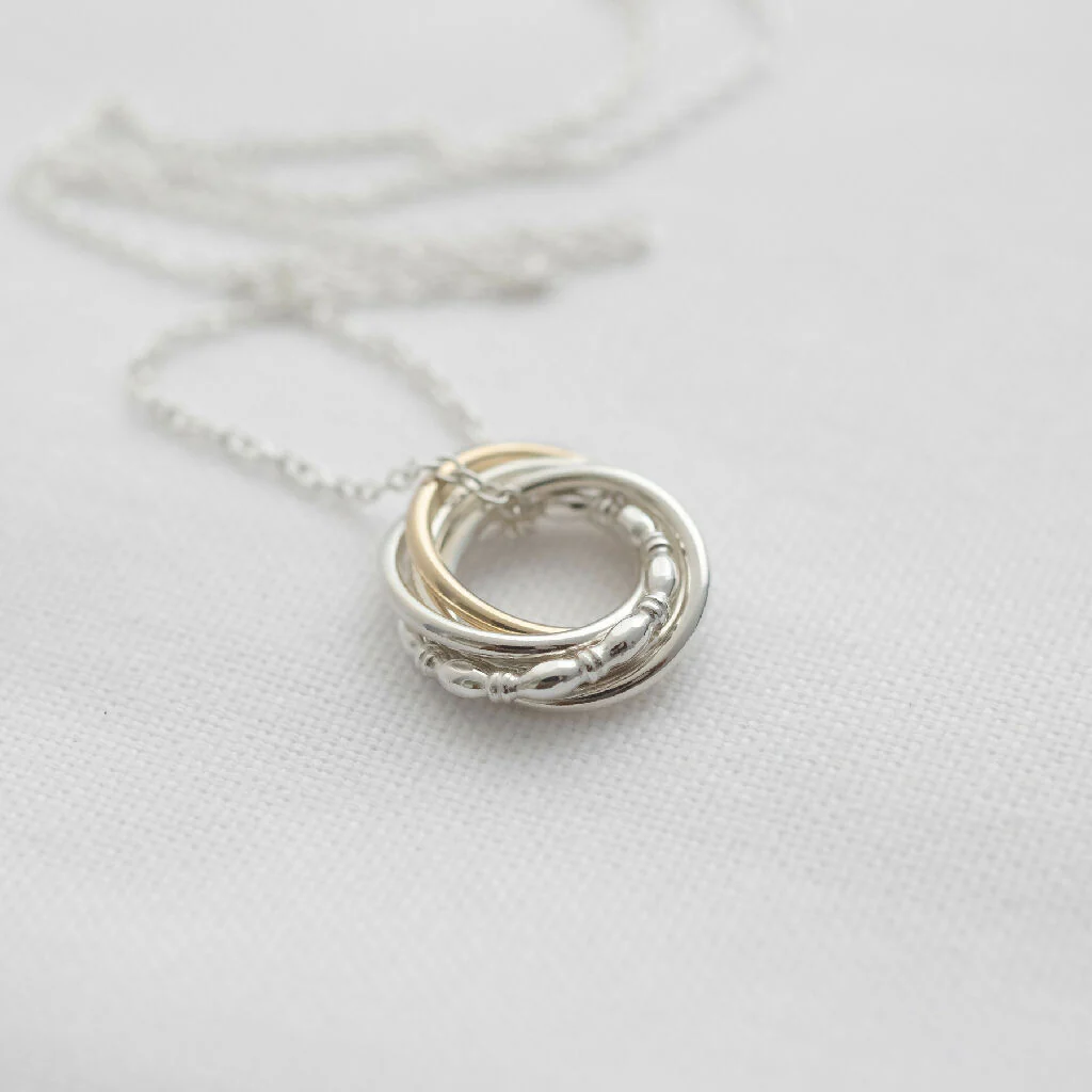 9ct Gold & Silver 50th Birthday Necklace - Image 4