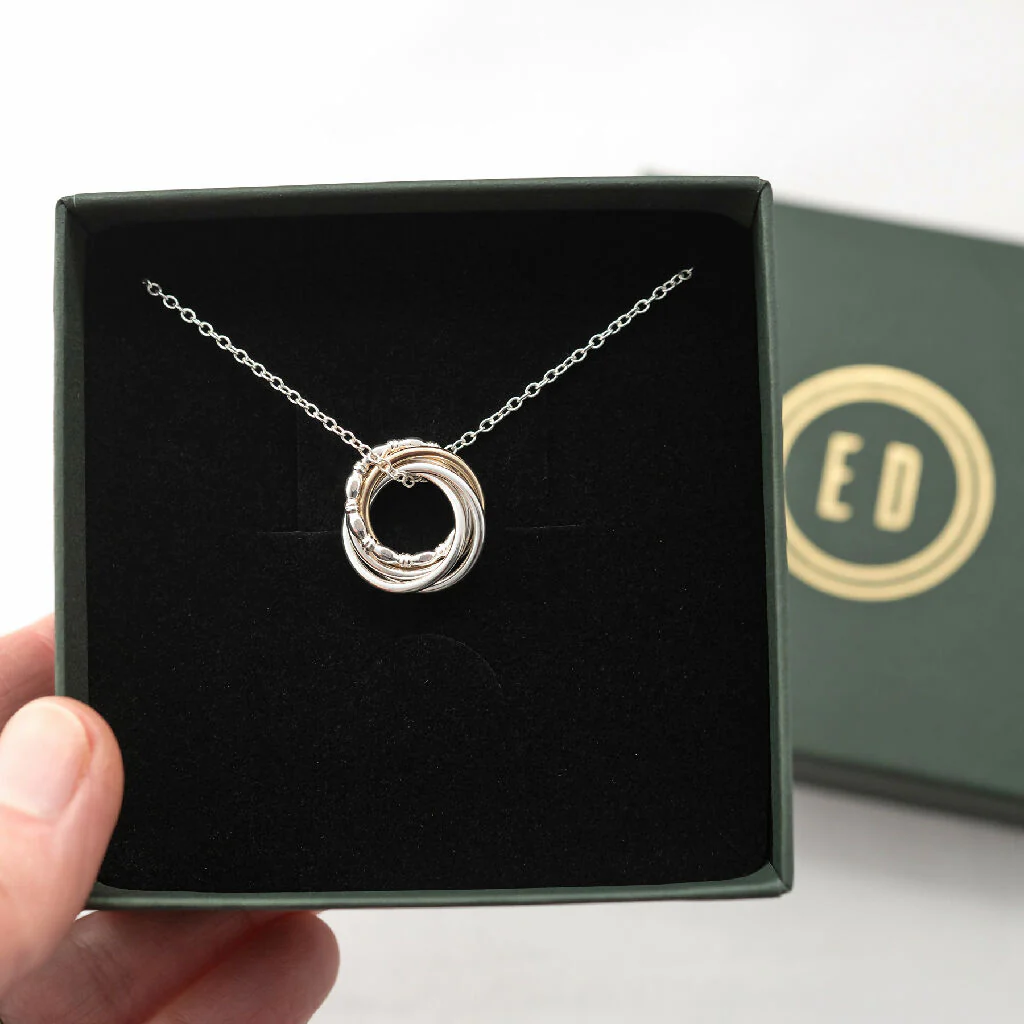 9ct Gold & Silver 50th Birthday Necklace - Image 7