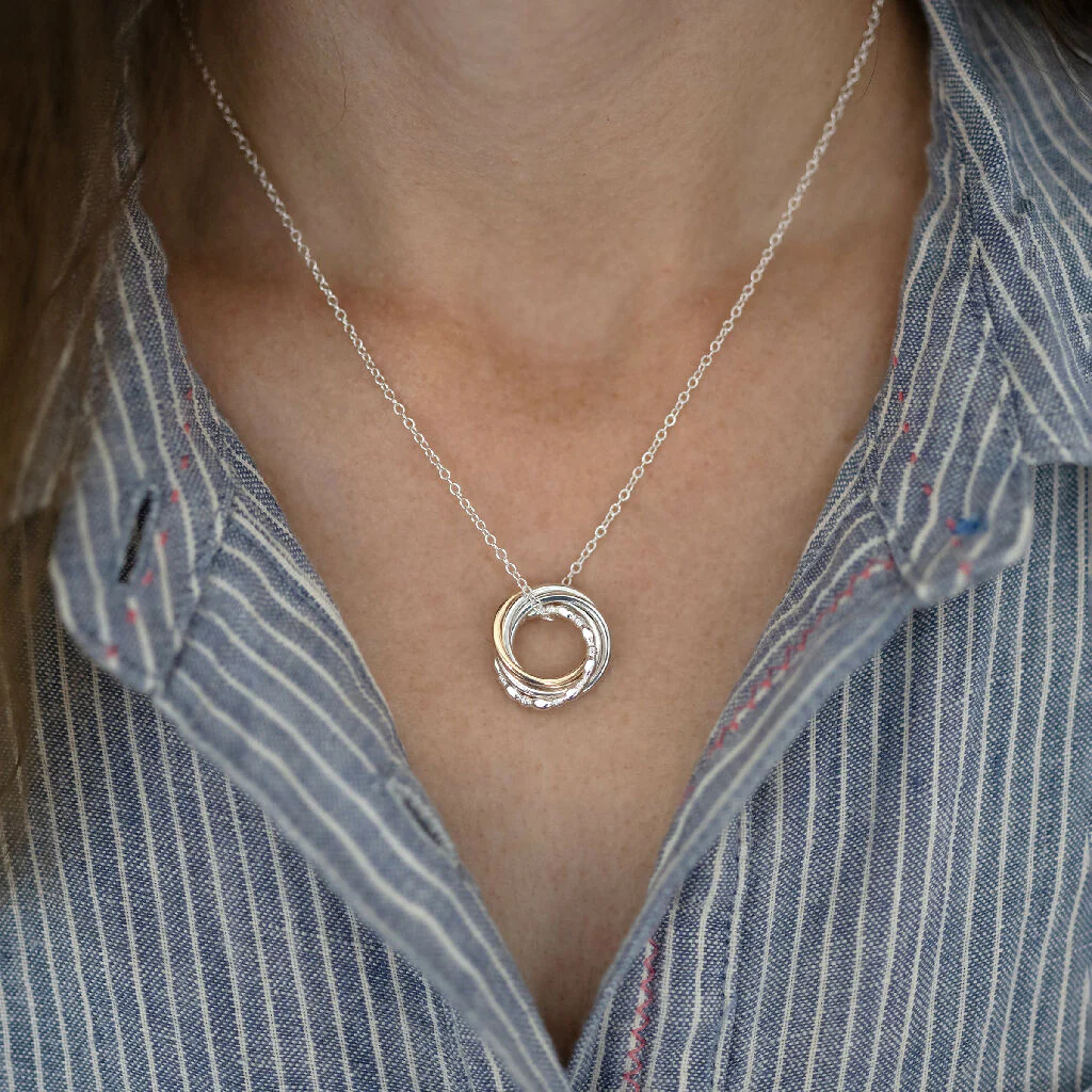 9ct Gold & Silver 50th Birthday Necklace - Image 9