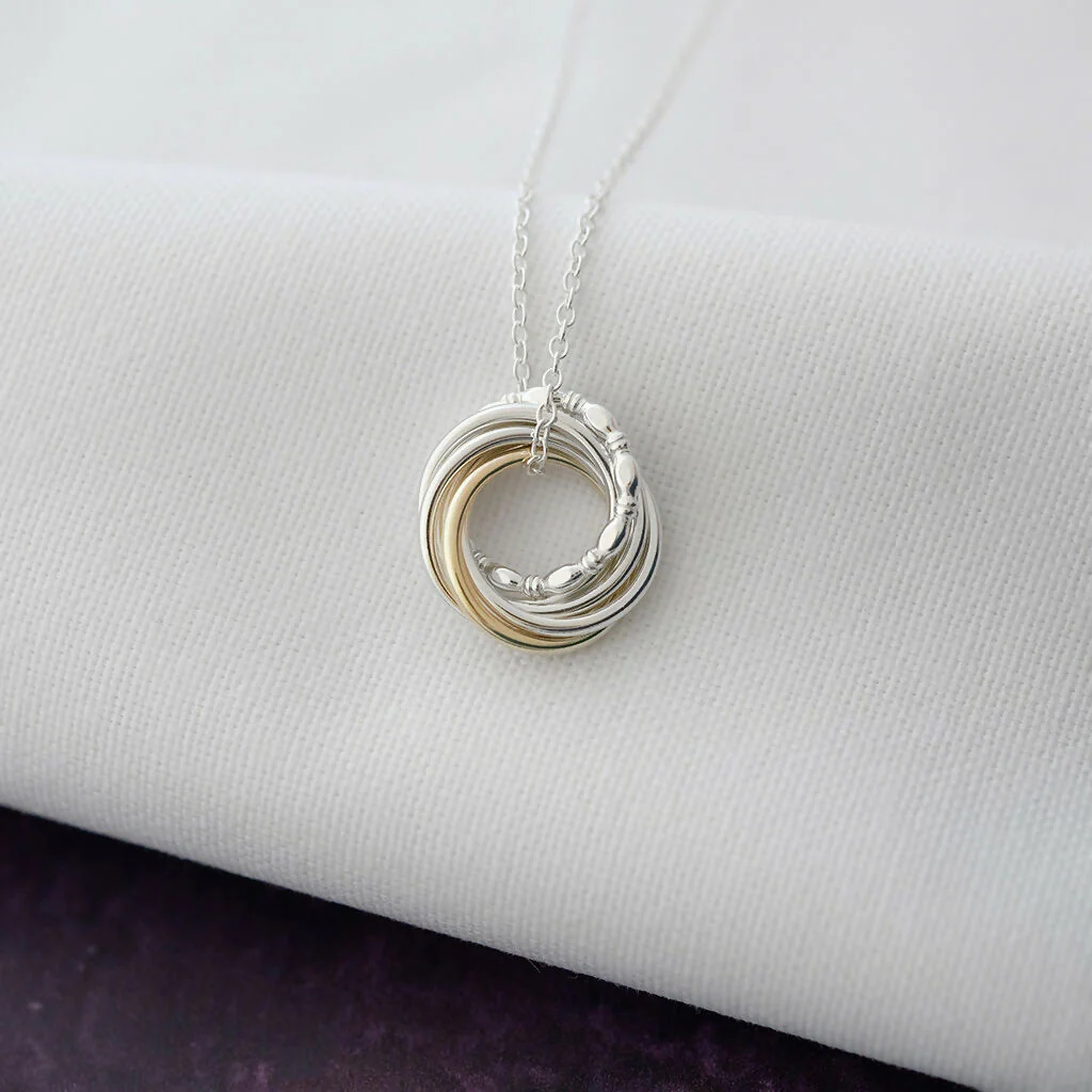9ct Gold & Silver 60th Birthday Necklace - Image 2