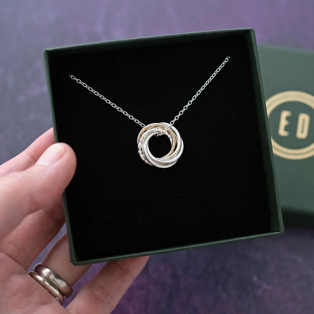 9ct Gold & Silver 60th Birthday Necklace - Image 6