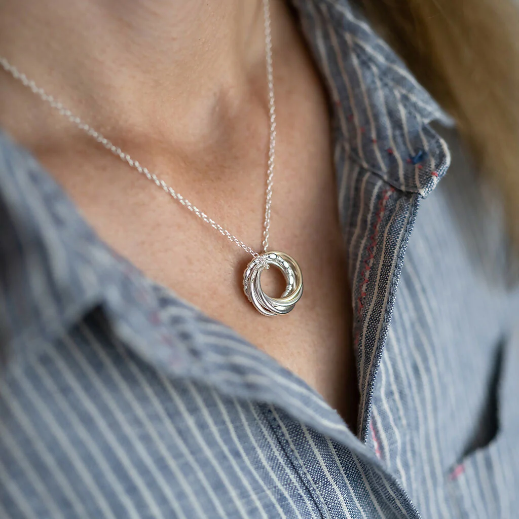 9ct Gold & Silver 60th Birthday Necklace - Image 8