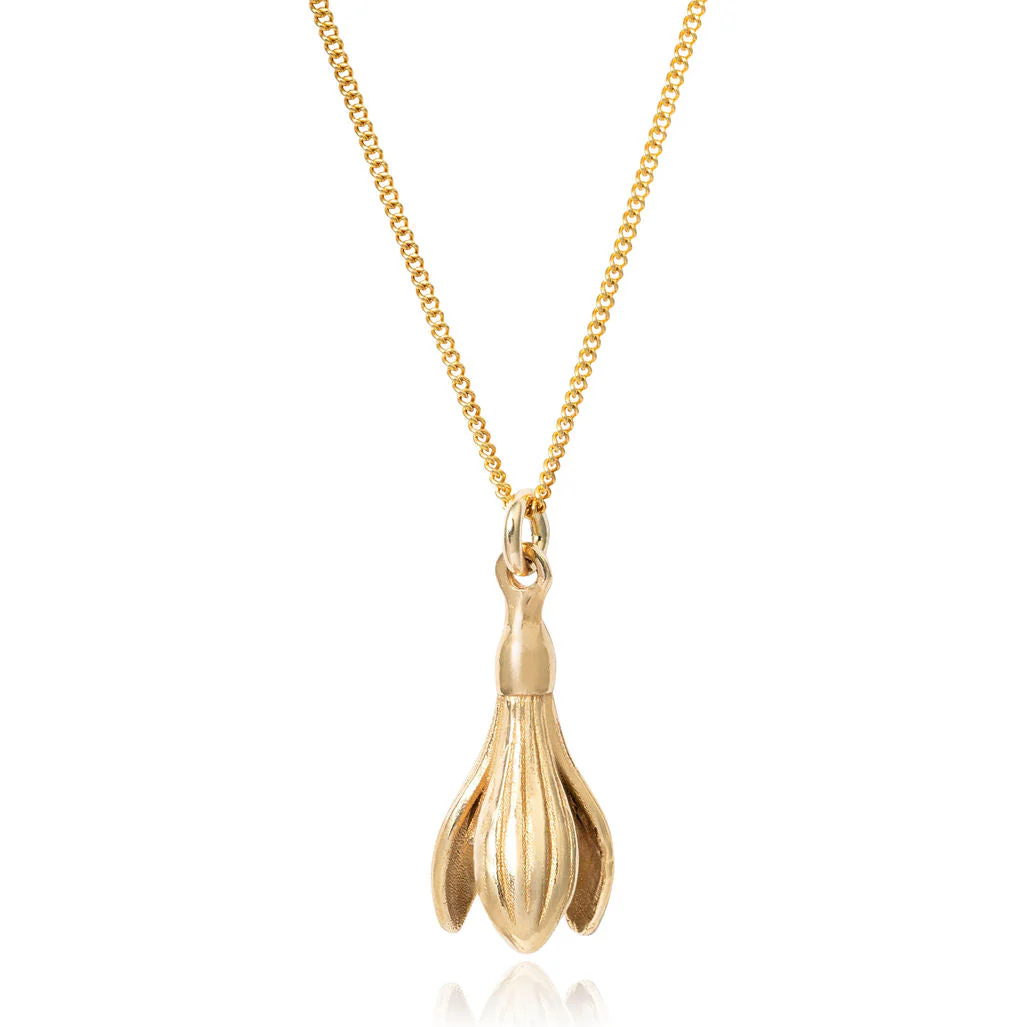 9ct Gold Snowdrop Pendant - Image 2