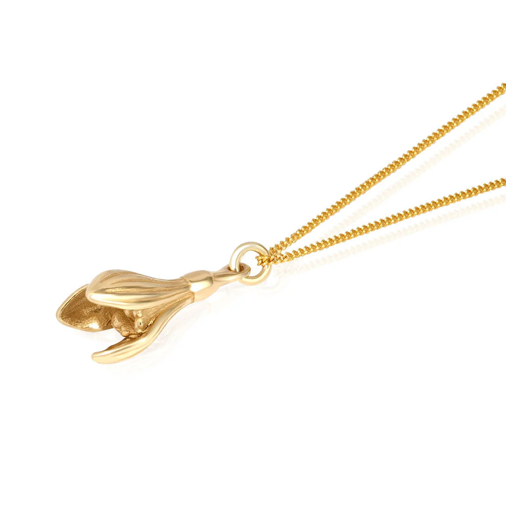 9ct Gold Snowdrop Pendant - Image 3