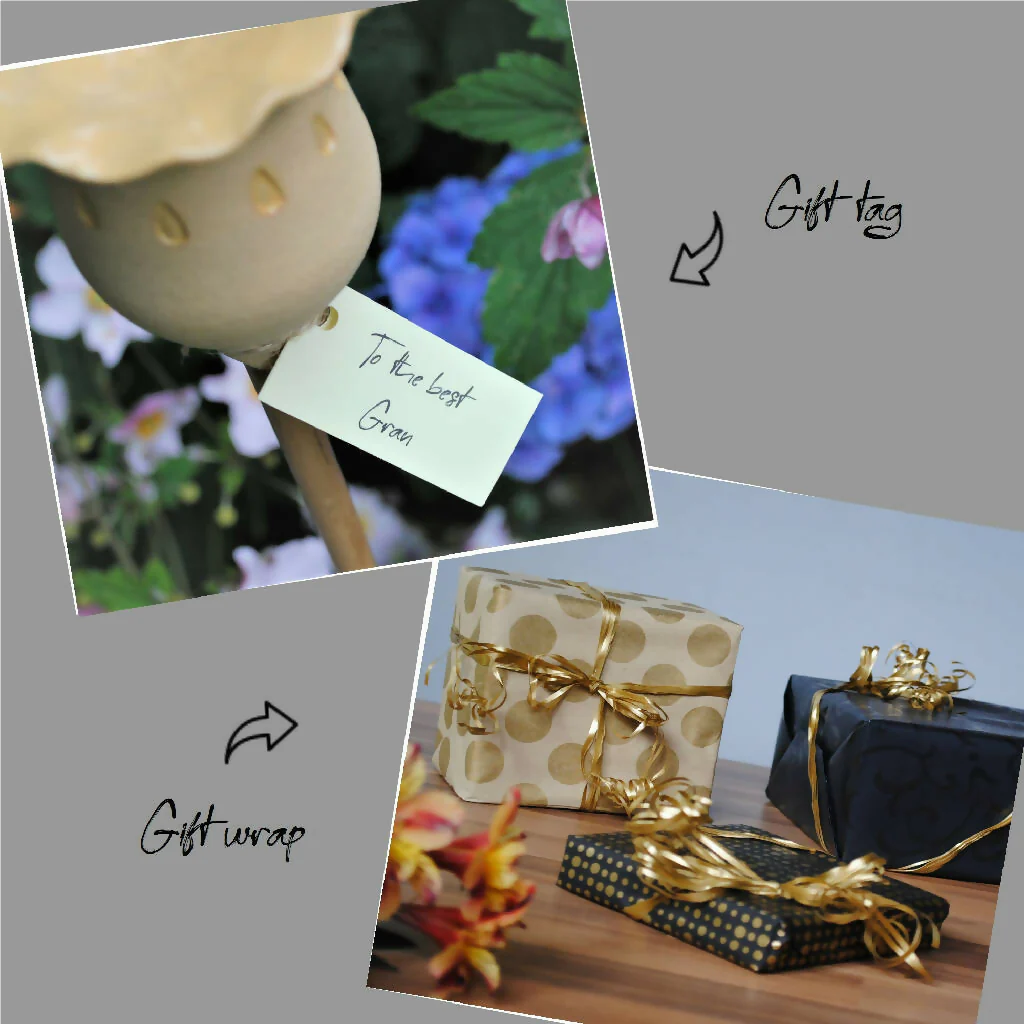9th Pottery Anniversary Handmade Vase With Ceramic Tag - Image 7
