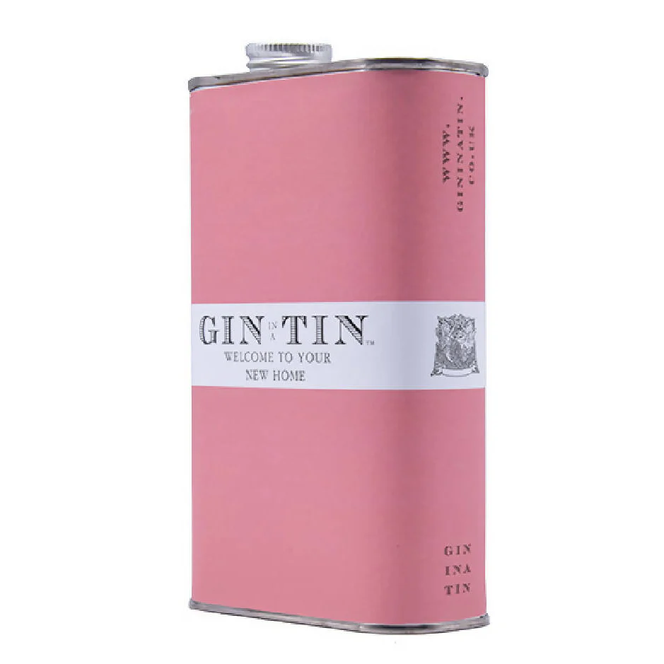 A Personalised Pink Tin Of Gin | 50cl Tin - Image 2