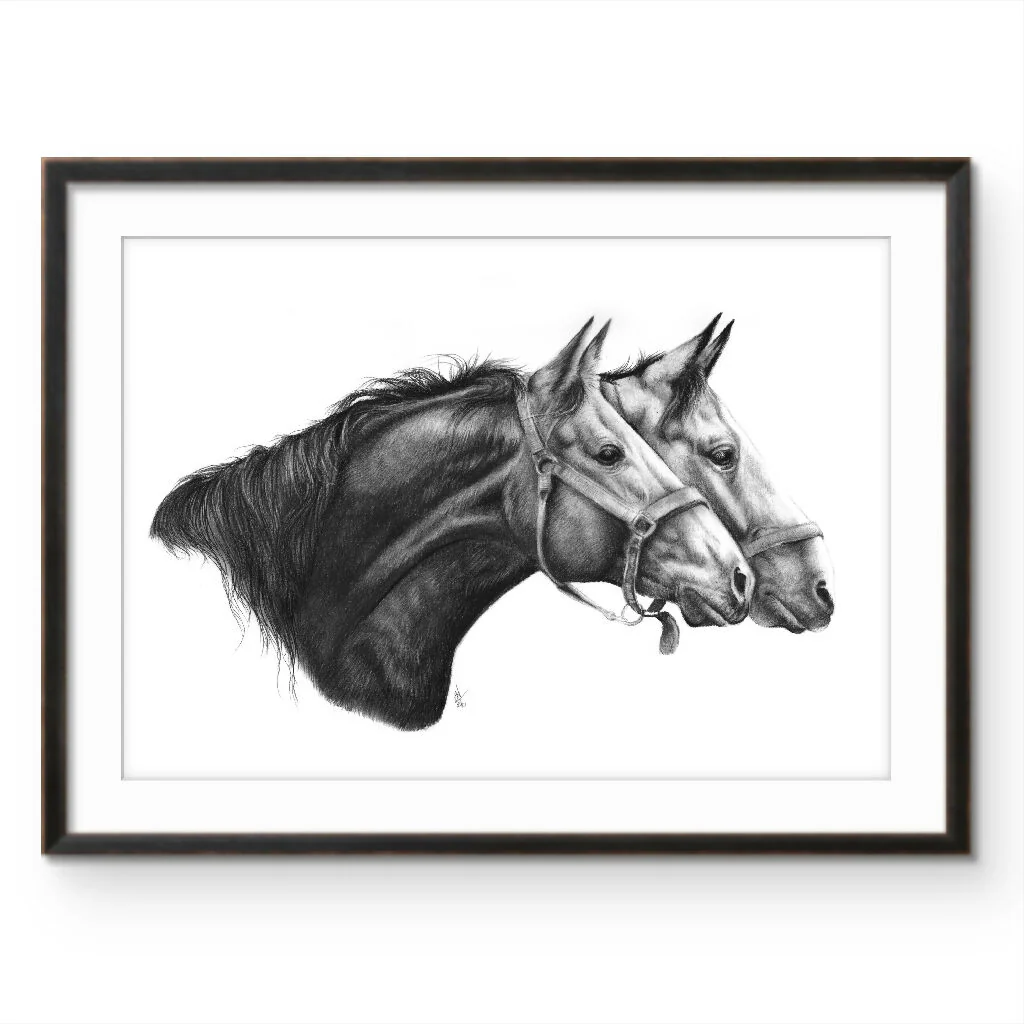 A4 Fine Art Print – “Two Horses”