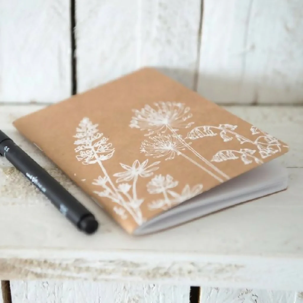 A5 Kraft Card Cover Notebook Garden Design - Image 6