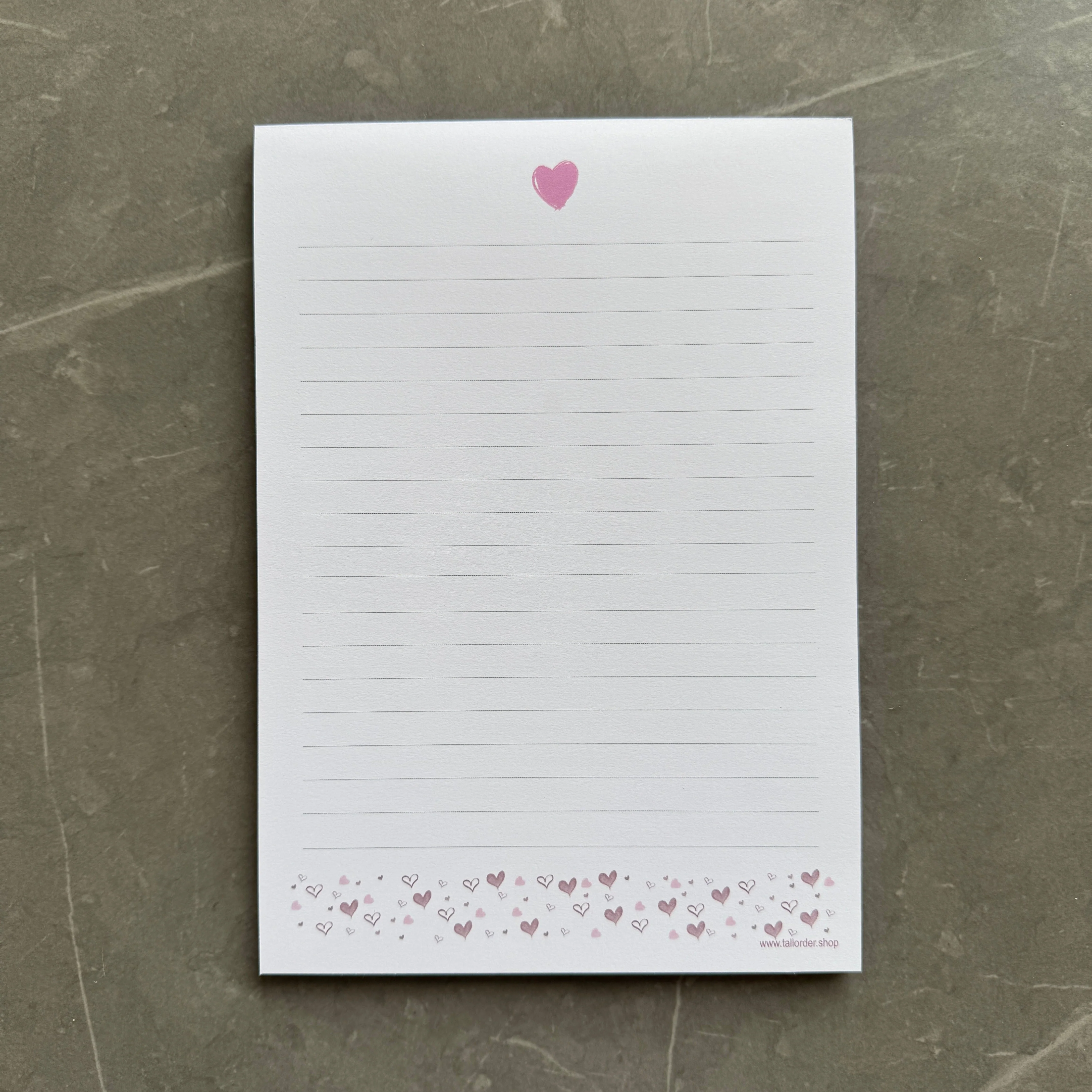 A5 Pink Love Heart Notepad - Image 2