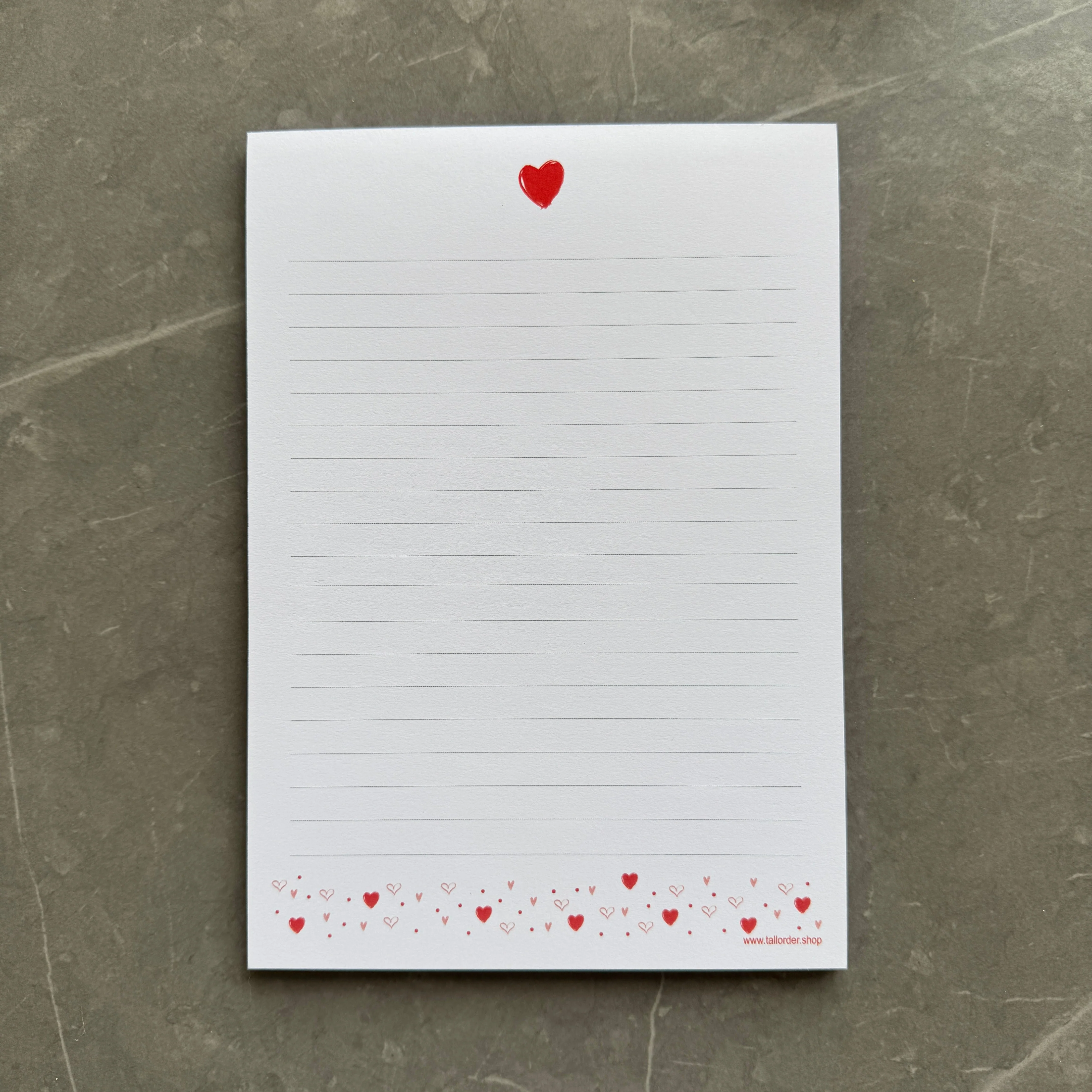 A5 Red Love Heart Notepad - Image 4