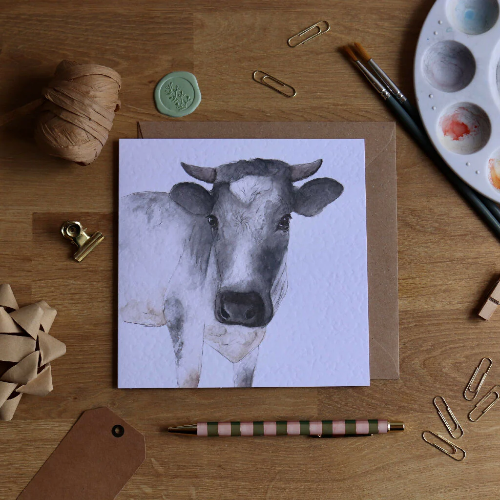 Albion Cow Greeting Card