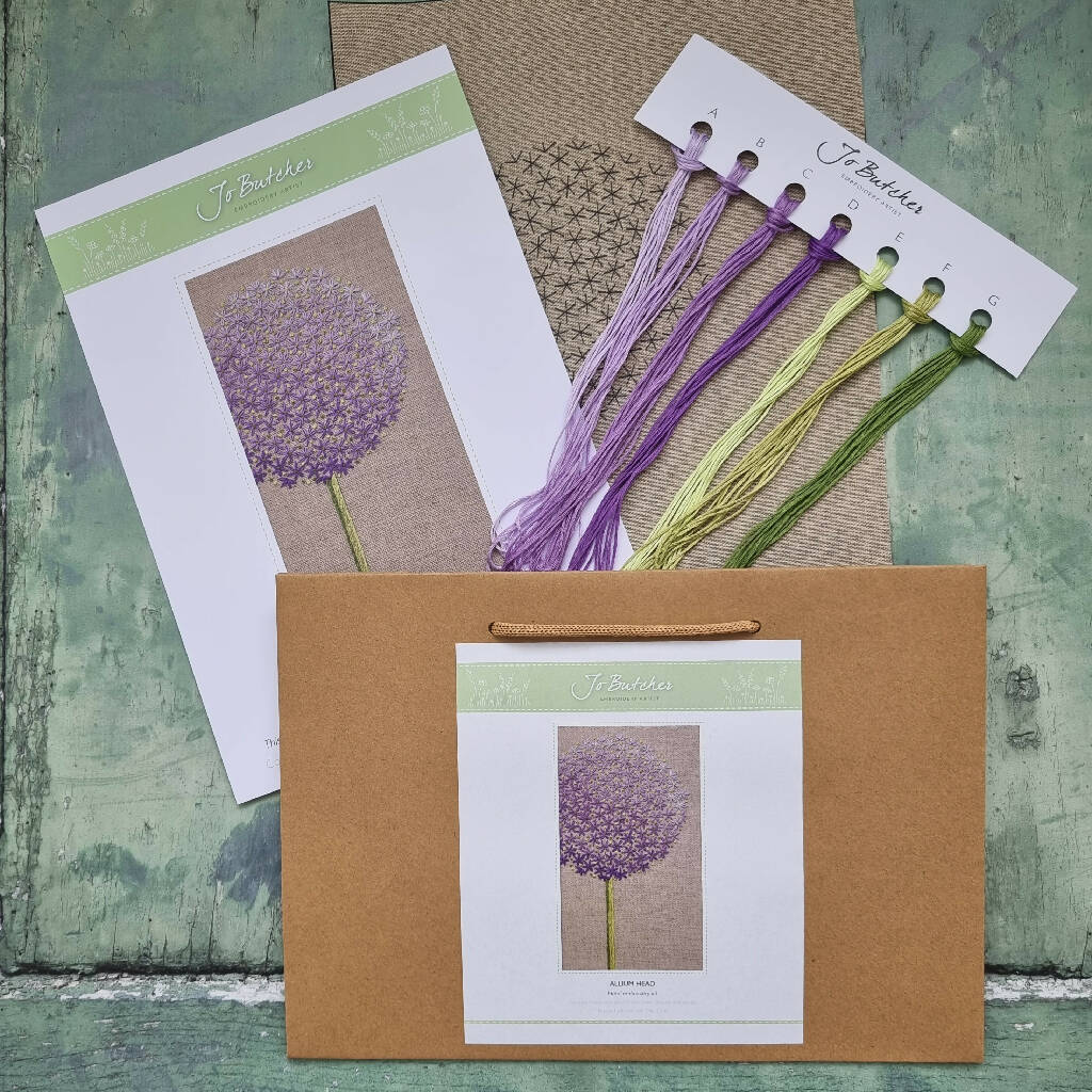 Allium Head Embroidery Kit - Image 3