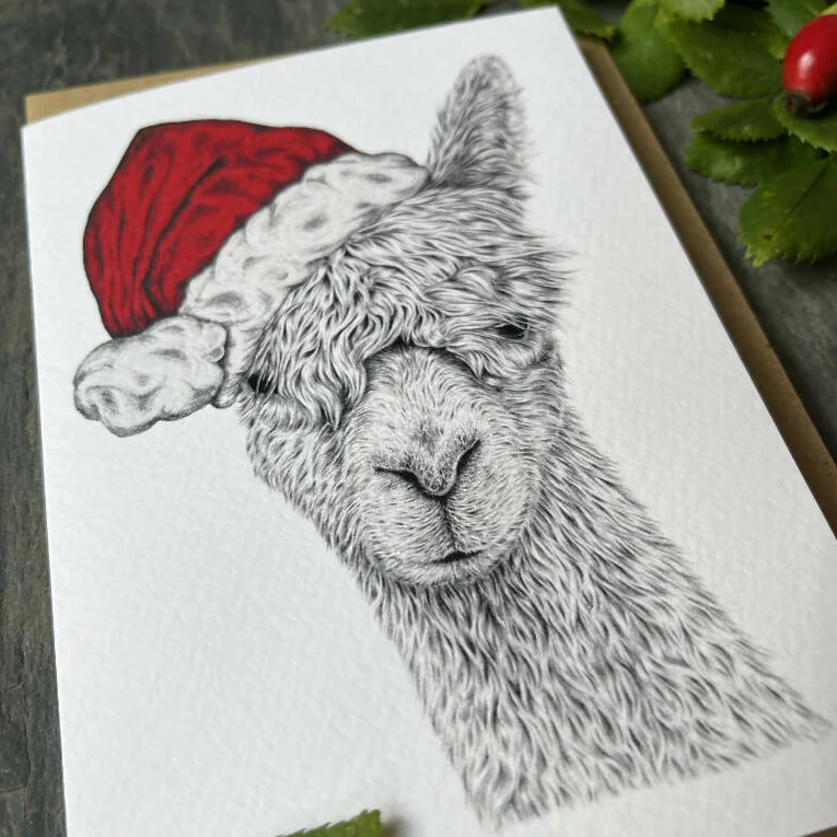 Alpaca Christmas Card - Image 2