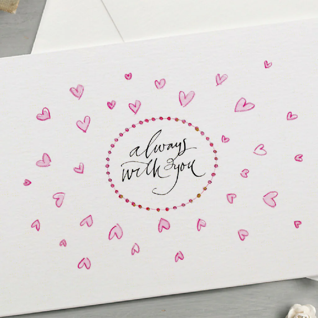 'Always With You' Hand Painted Printed Keepsake Card - Image 2
