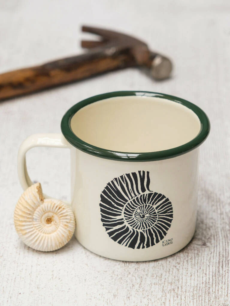 Ammonite Etched Enamel Mug - Image 2