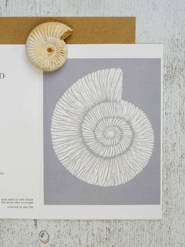 Ammonite Fossil A6 Greeting Card - Image 2
