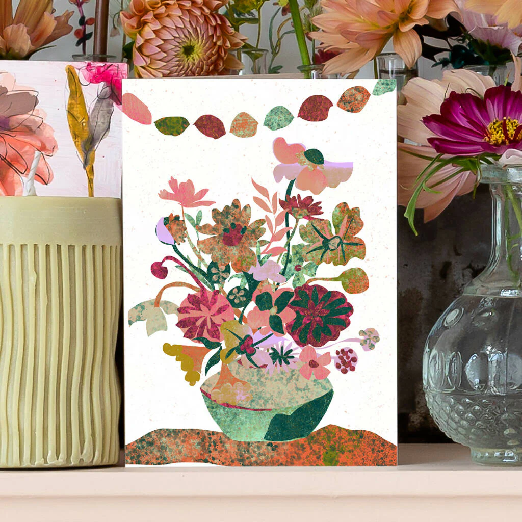 Anemone Bouquet Christmas Card - Image 2