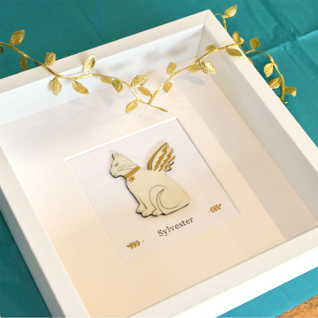 Angelic Cat Pet Memory Box Frame