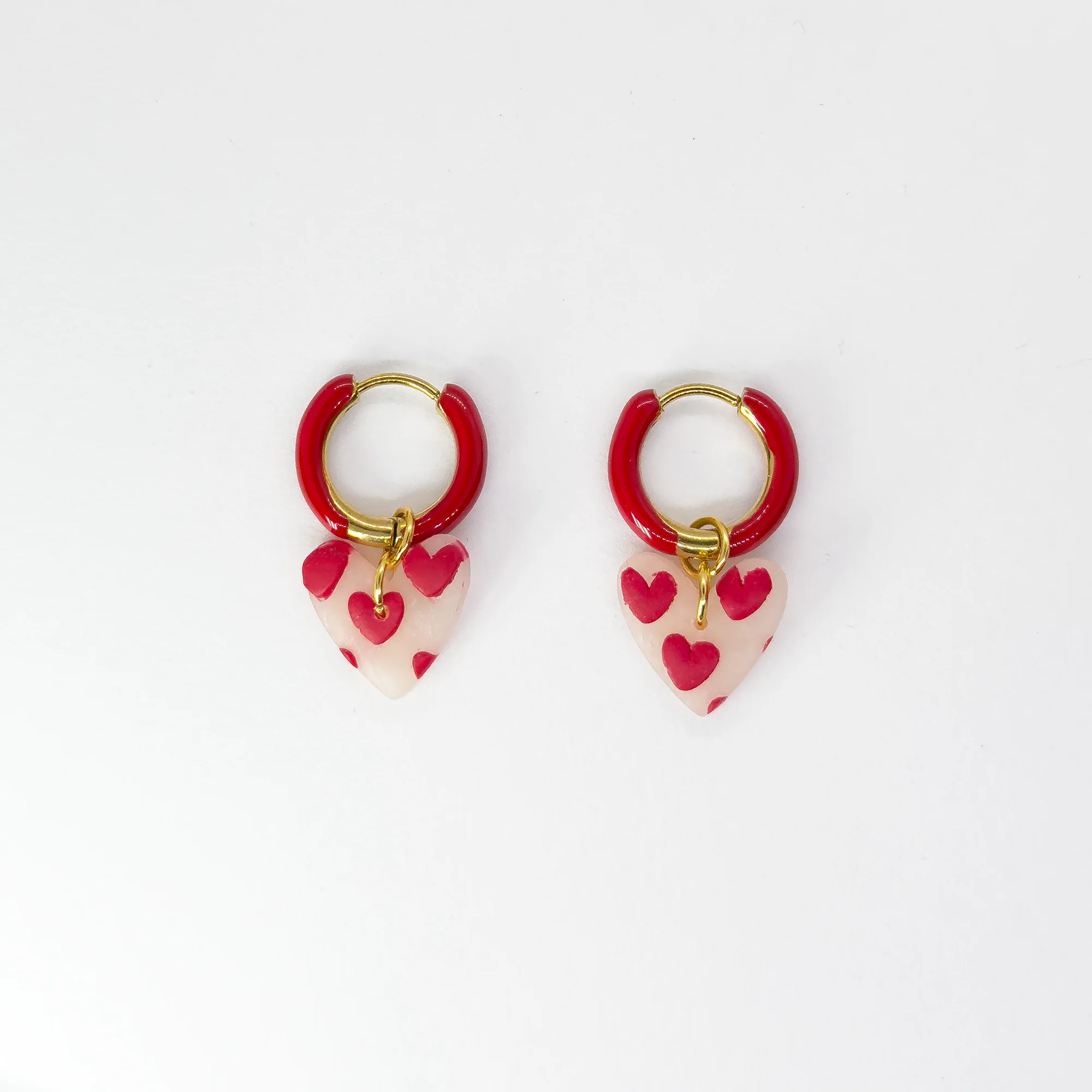 Aphrodite | Red | Huggie Earrings - Image 3