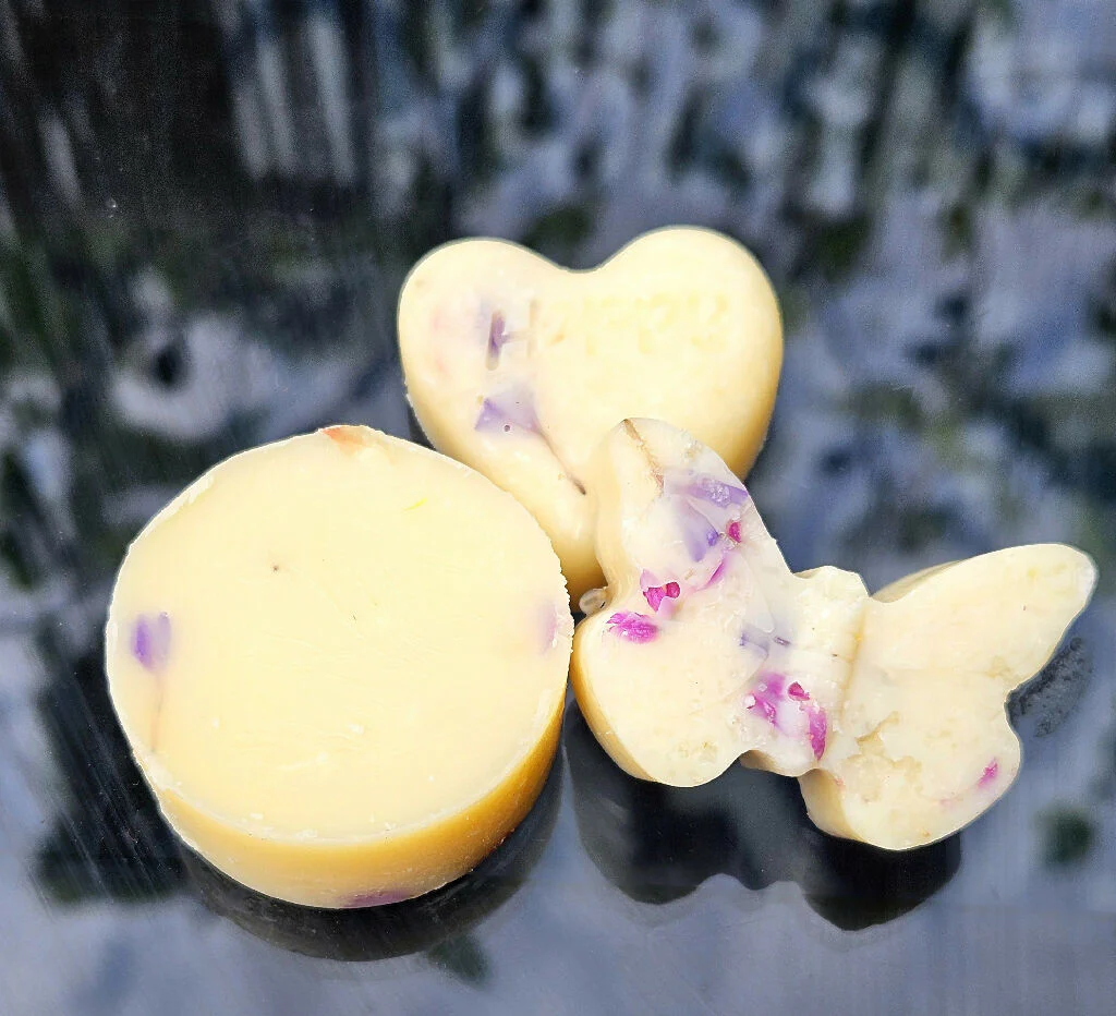 Aromatherapy Bath Melts: Cocoa Shea Butter, Geranium & Floral Valentine and Mothers Day gift.