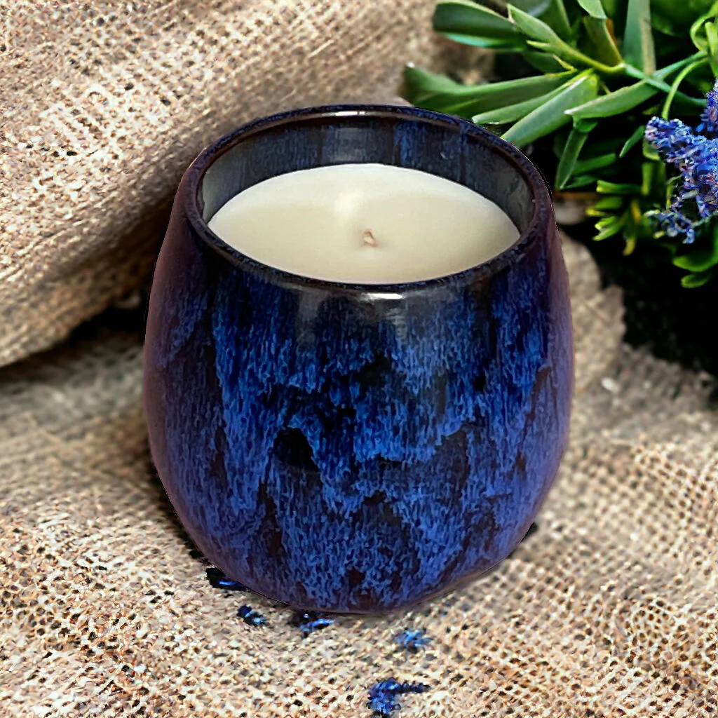 Aromatherapy Coffee Cup Candle With Essential Oils Cedarwood, Geranium, Cypress and Ylang Ylang