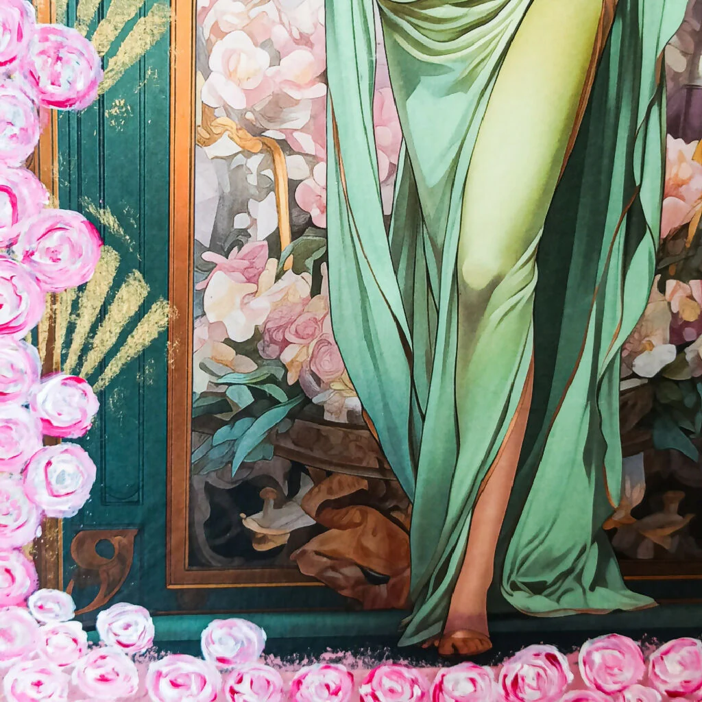 ART NOUVEAU DECOUPAGED WINE CADDY & KEEPSAKE BOX - Image 4