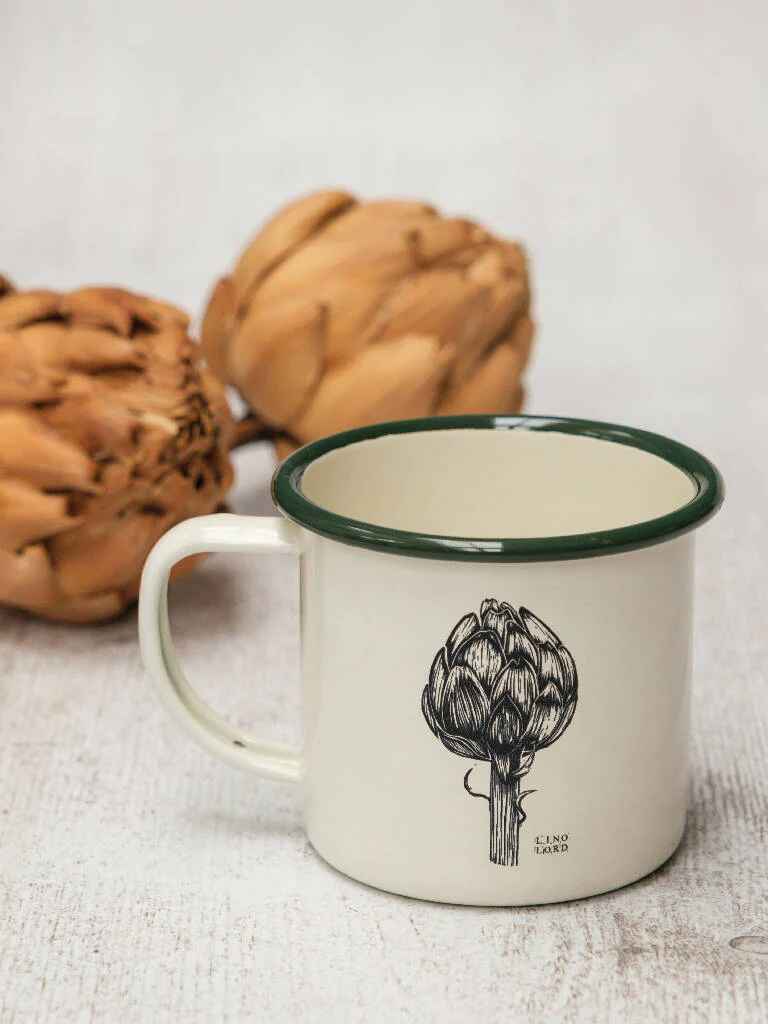 Artichoke Etched Enamel Mug - Image 2