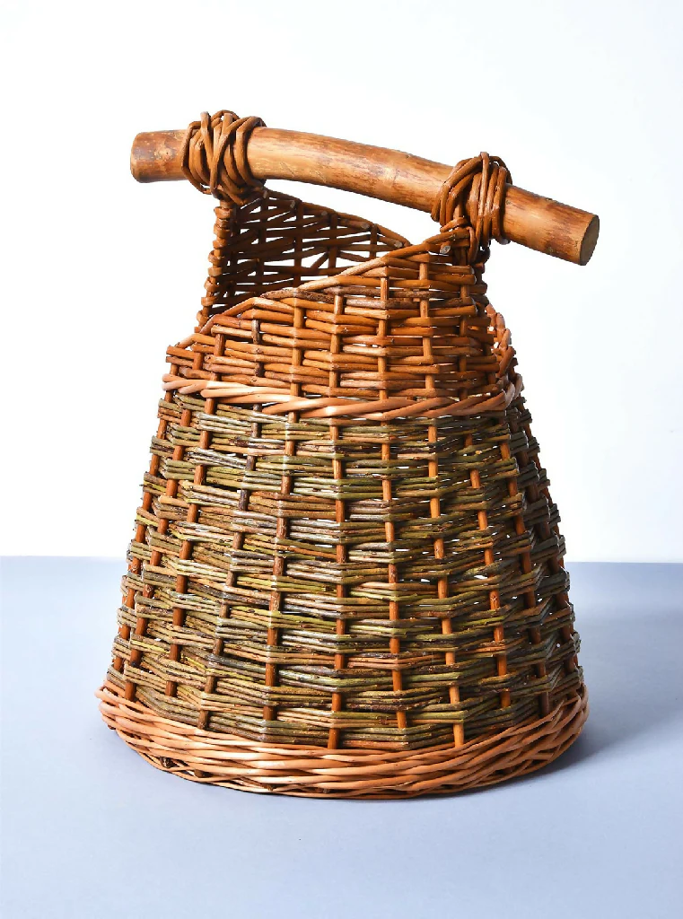 Asymmetric Basket with Natural Wood Handle - Image 4