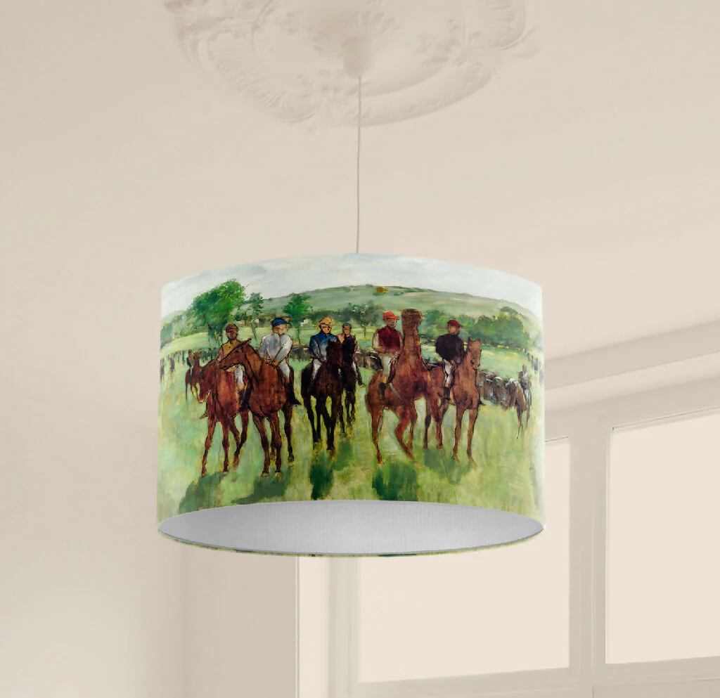 'At the Races' Illustrated Handmade Lampshade - Image 2