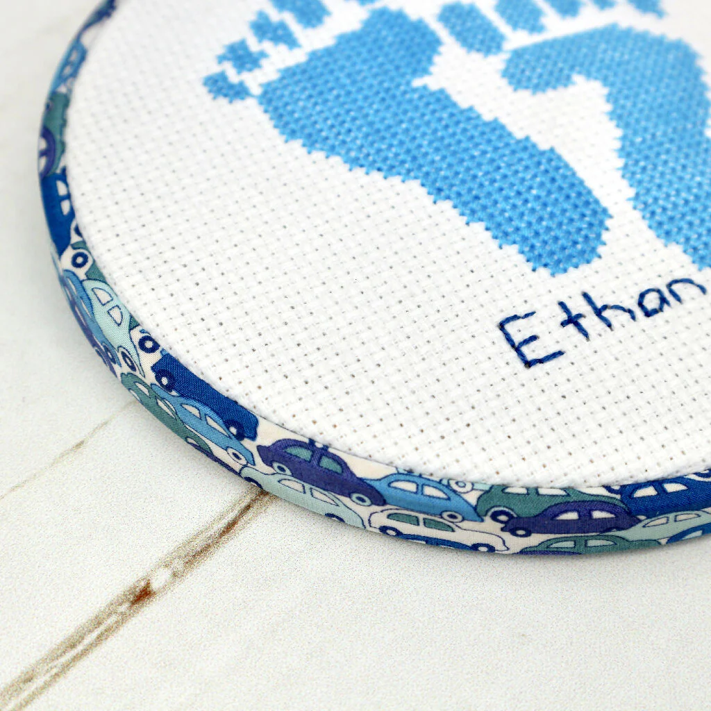 Pink 'Baby Feet' Cross Stitch Hoop Kit - Image 12