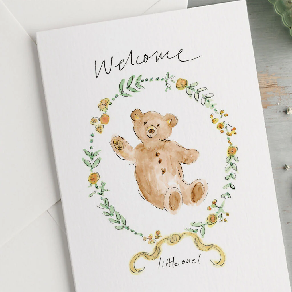'Welcome Little One!' New Baby Card - Image 2
