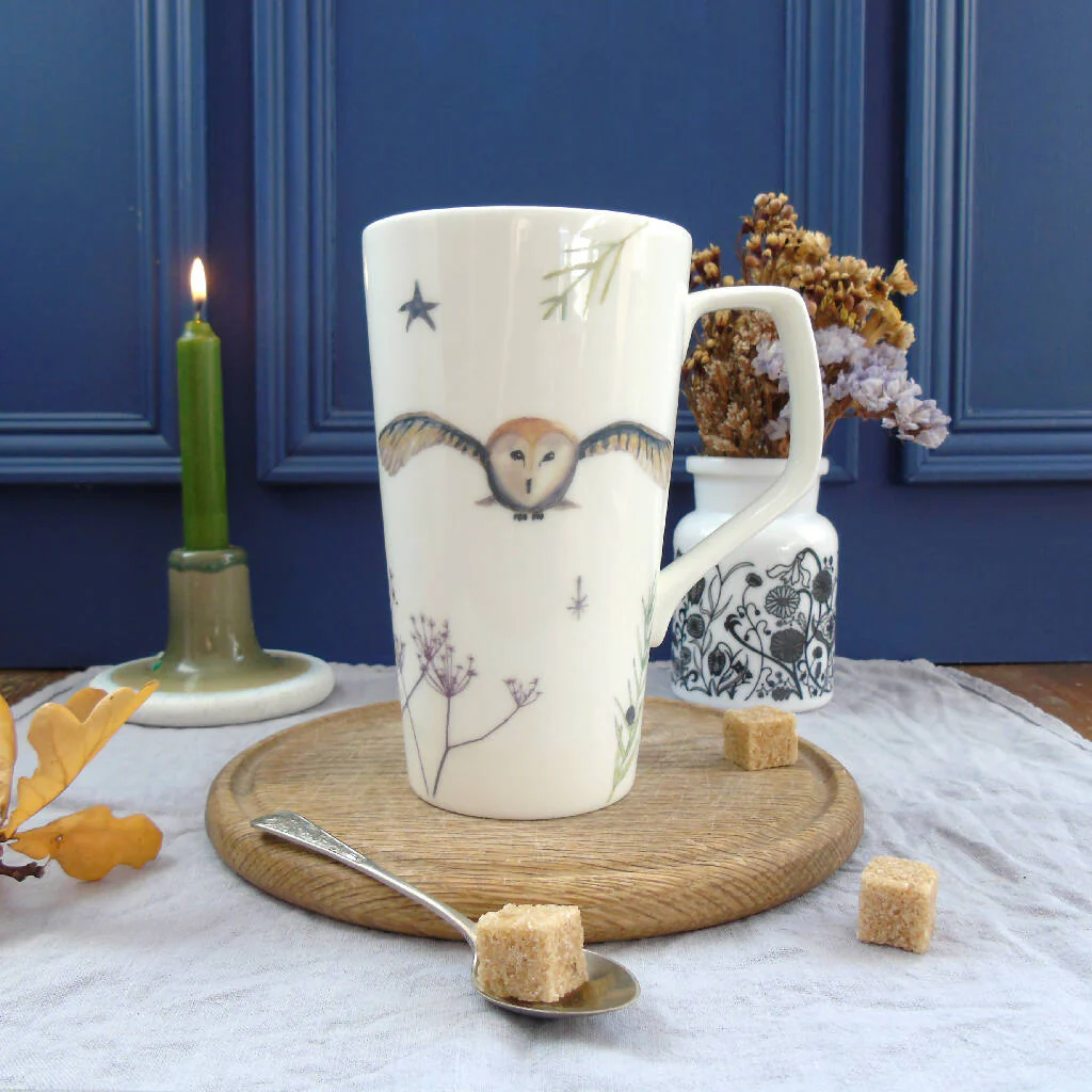 Barn Owl Bone China Tall Mug - Image 2