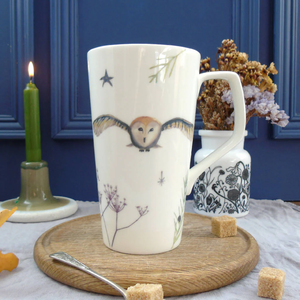 Barn Owl Bone China Tall Mug - Image 3
