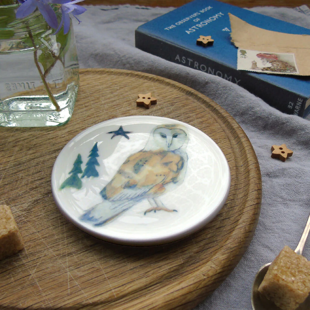 Barn Owl Fine Bone China Coaster - Image 3