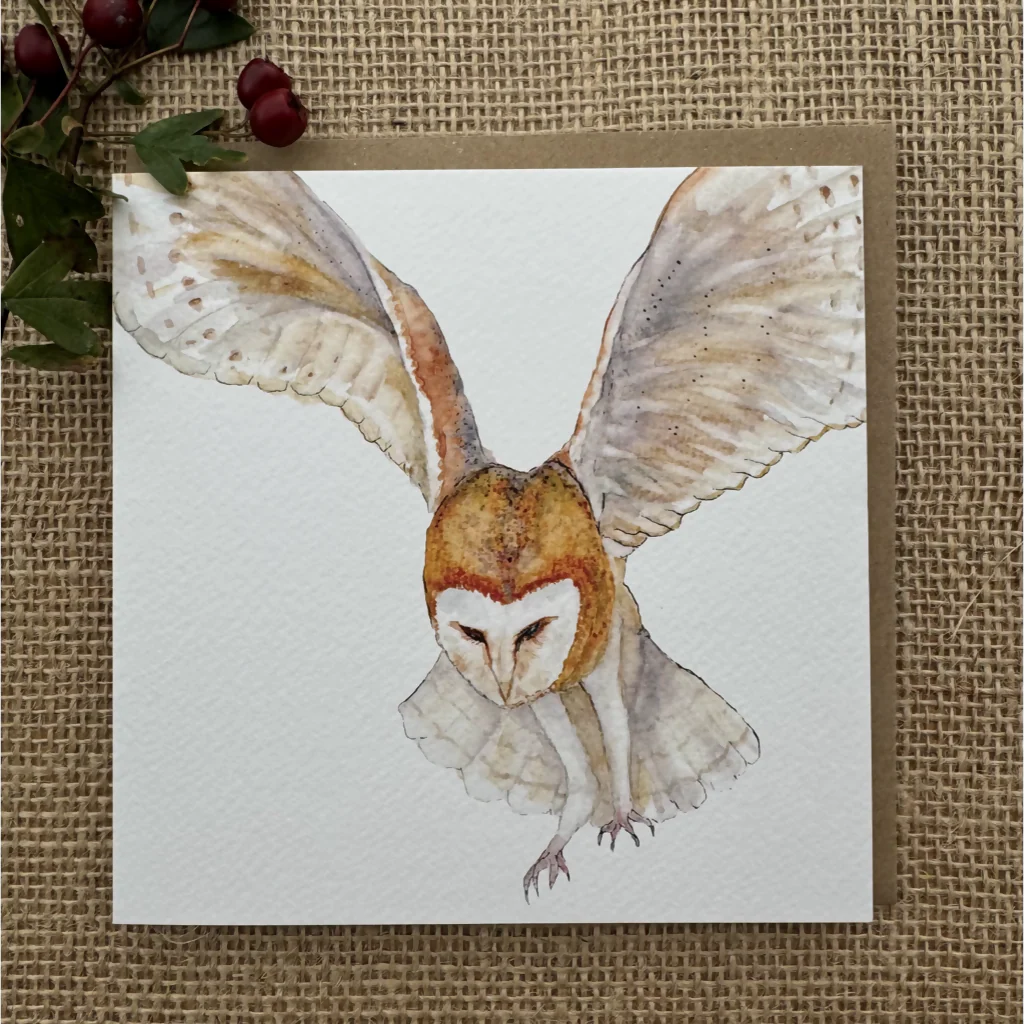 Barn Owl Greeting Card - Image 2