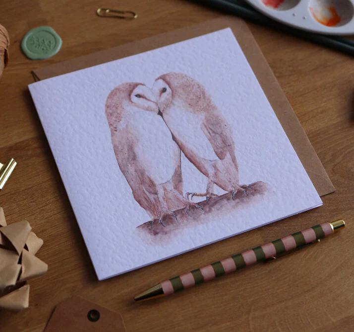 Barn Owls Greeting Card - Image 2
