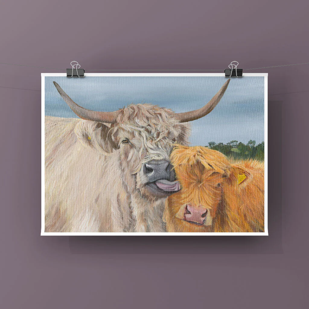 'Bath Time at Emborough Farm' Print - Image 3