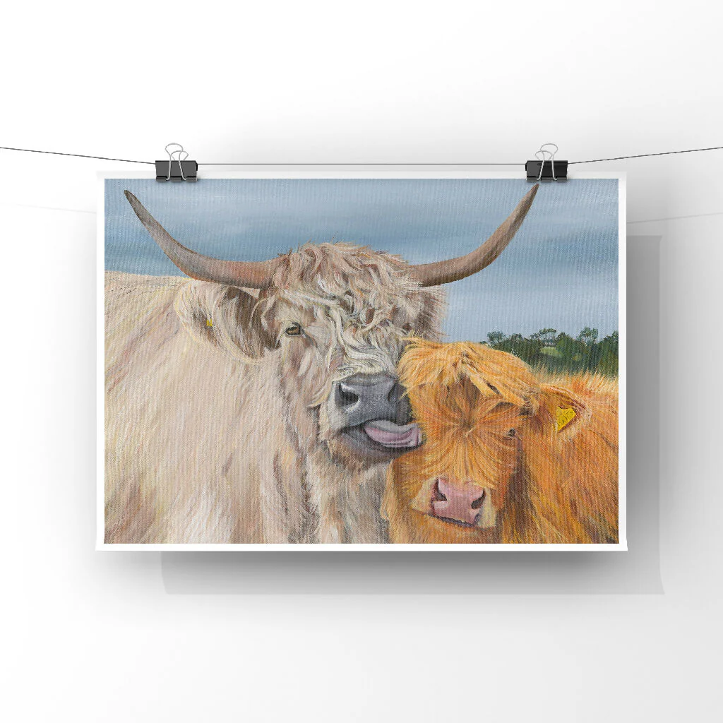 'Bath Time at Emborough Farm' Print - Image 5