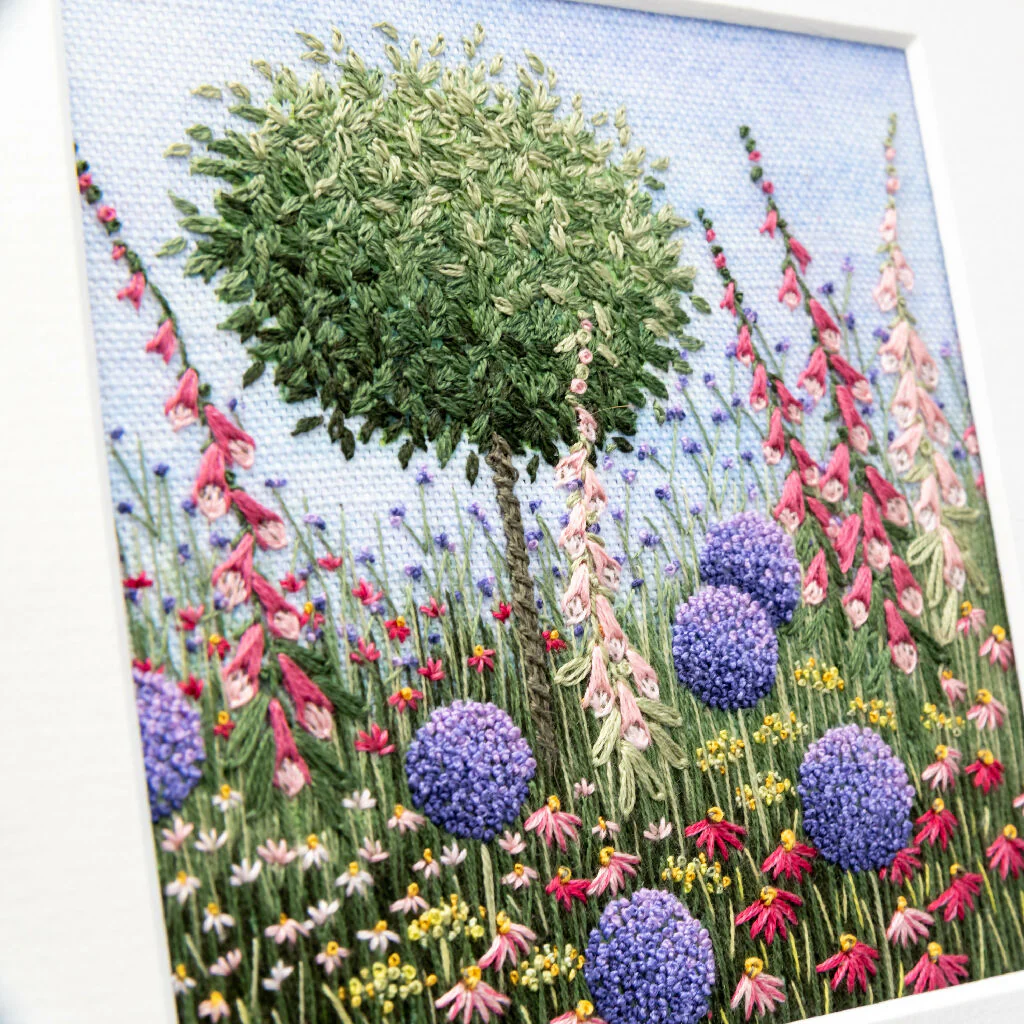 Bay, Allium and Foxgloves Hand Embroidery Kit - Image 3