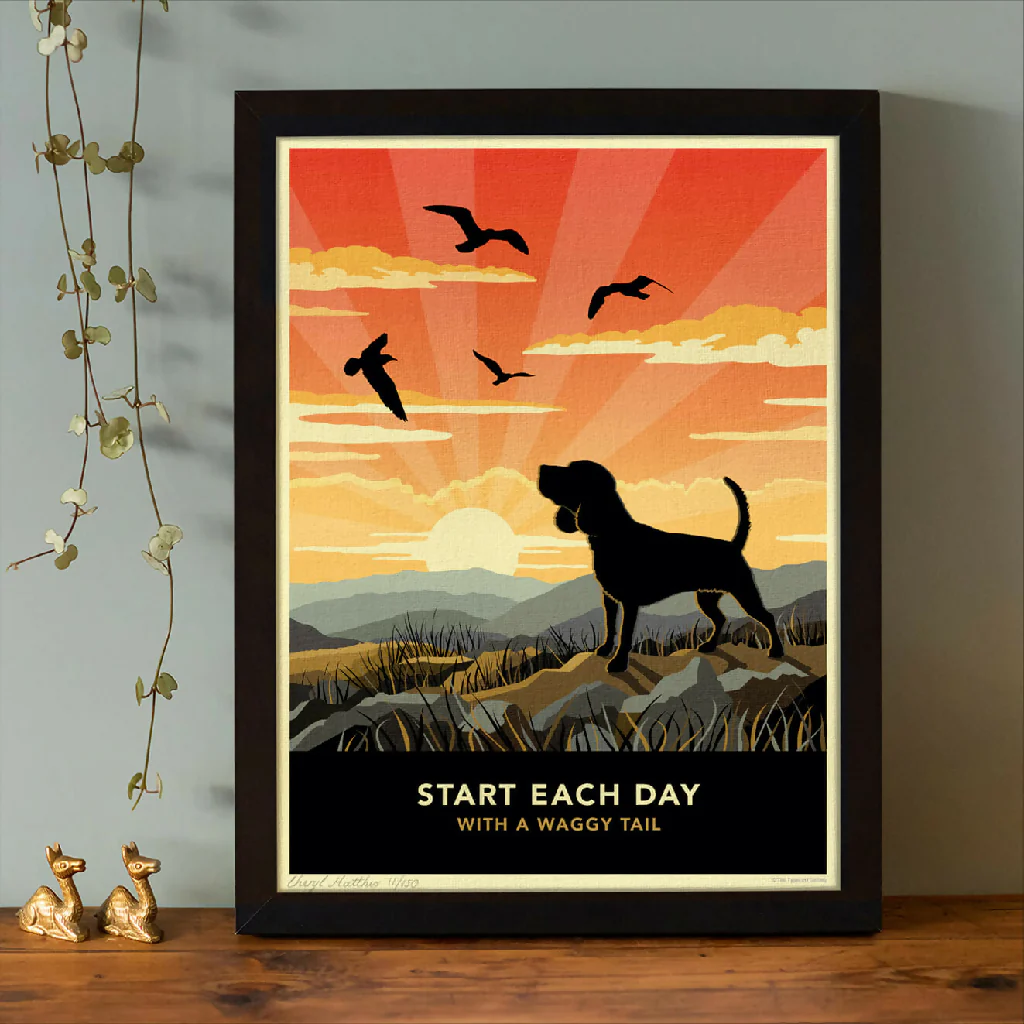 BEAGLE ‘WAGGY TAILS’ LIMITED EDITION ART PRINT