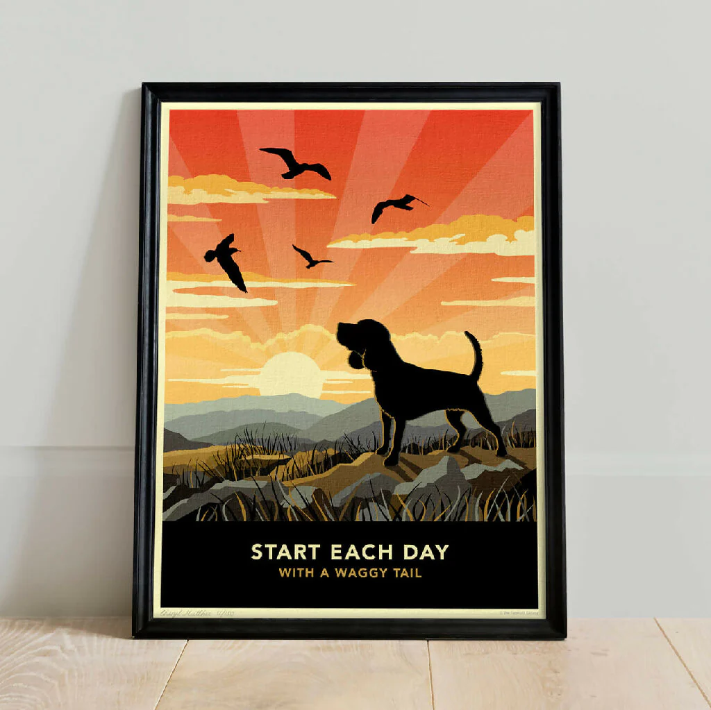 BEAGLE ‘WAGGY TAILS’ LIMITED EDITION ART PRINT - Image 5