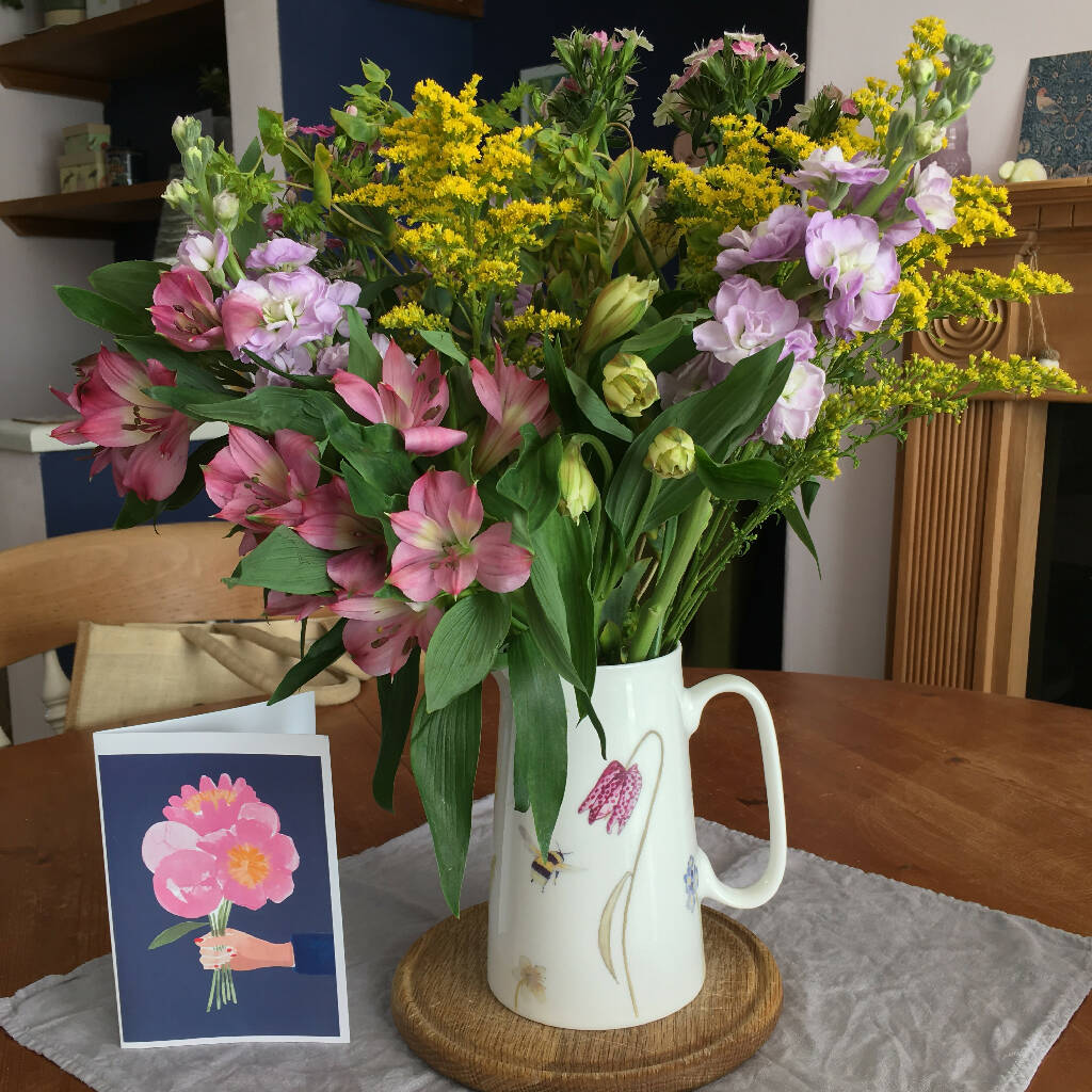Bee and Spring Flowers Bone China Two Pint Jug - Image 5