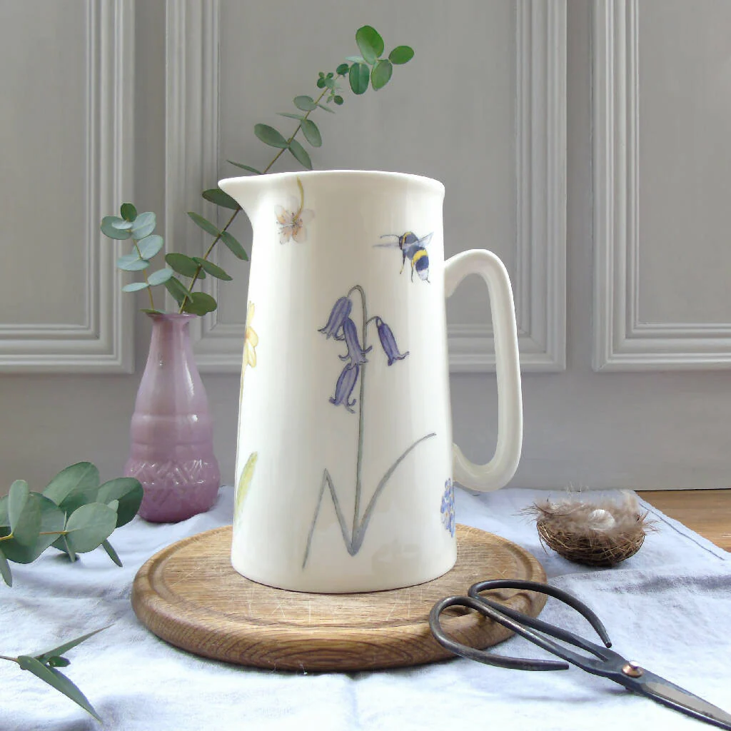 Bee and Spring Flowers Bone China Two Pint Jug - Image 6