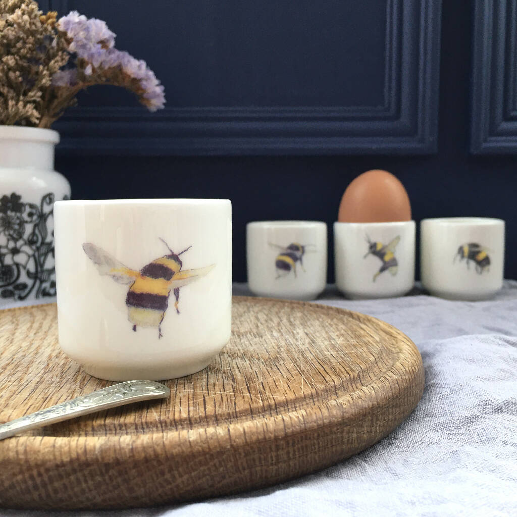 Bee Bone China Eggcups - Image 3