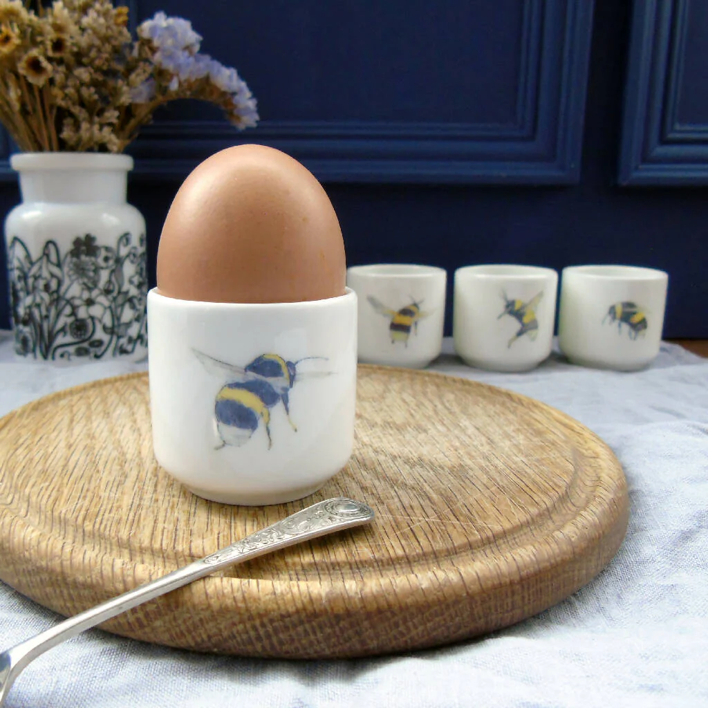 Bee Bone China Eggcups - Image 4