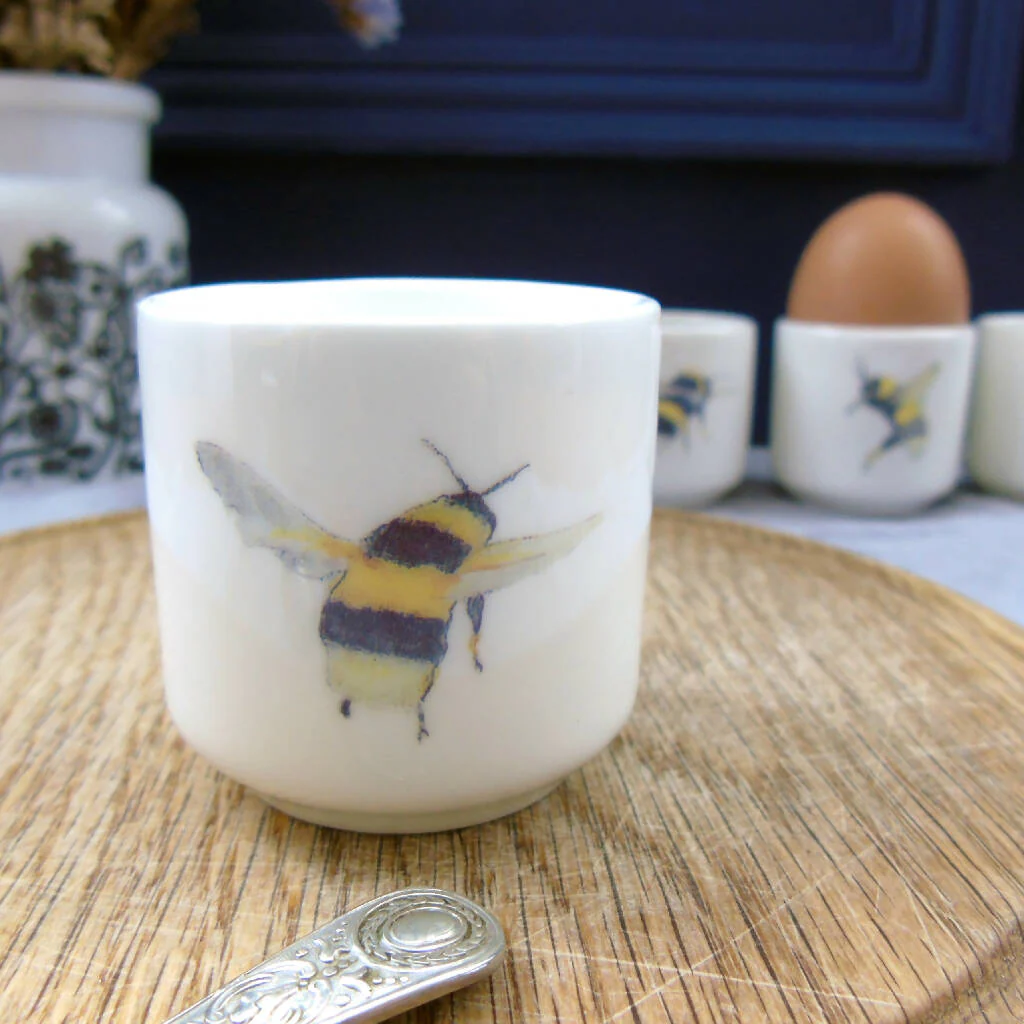 Bee Bone China Eggcups - Image 5